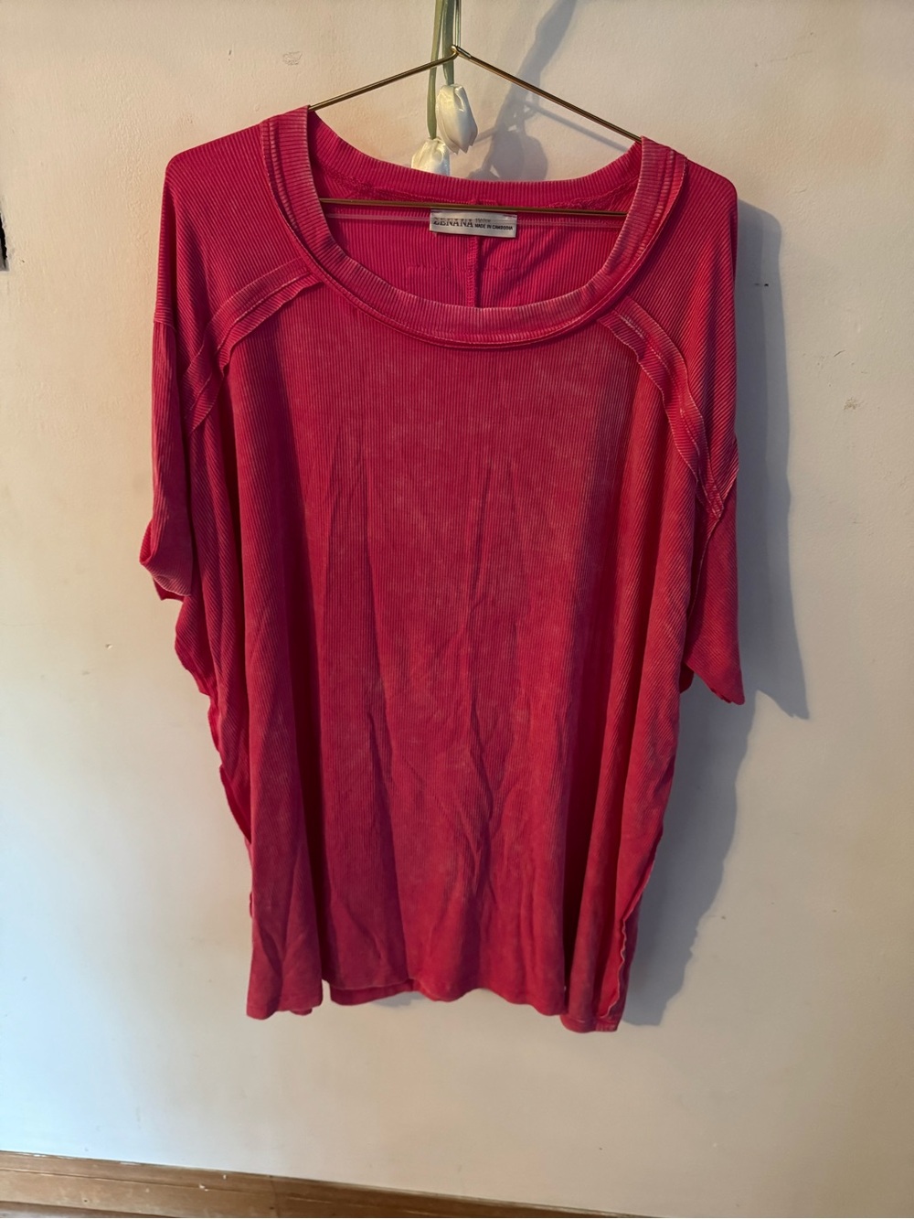 Zenana Relaxed Hot Pink Women's Tee